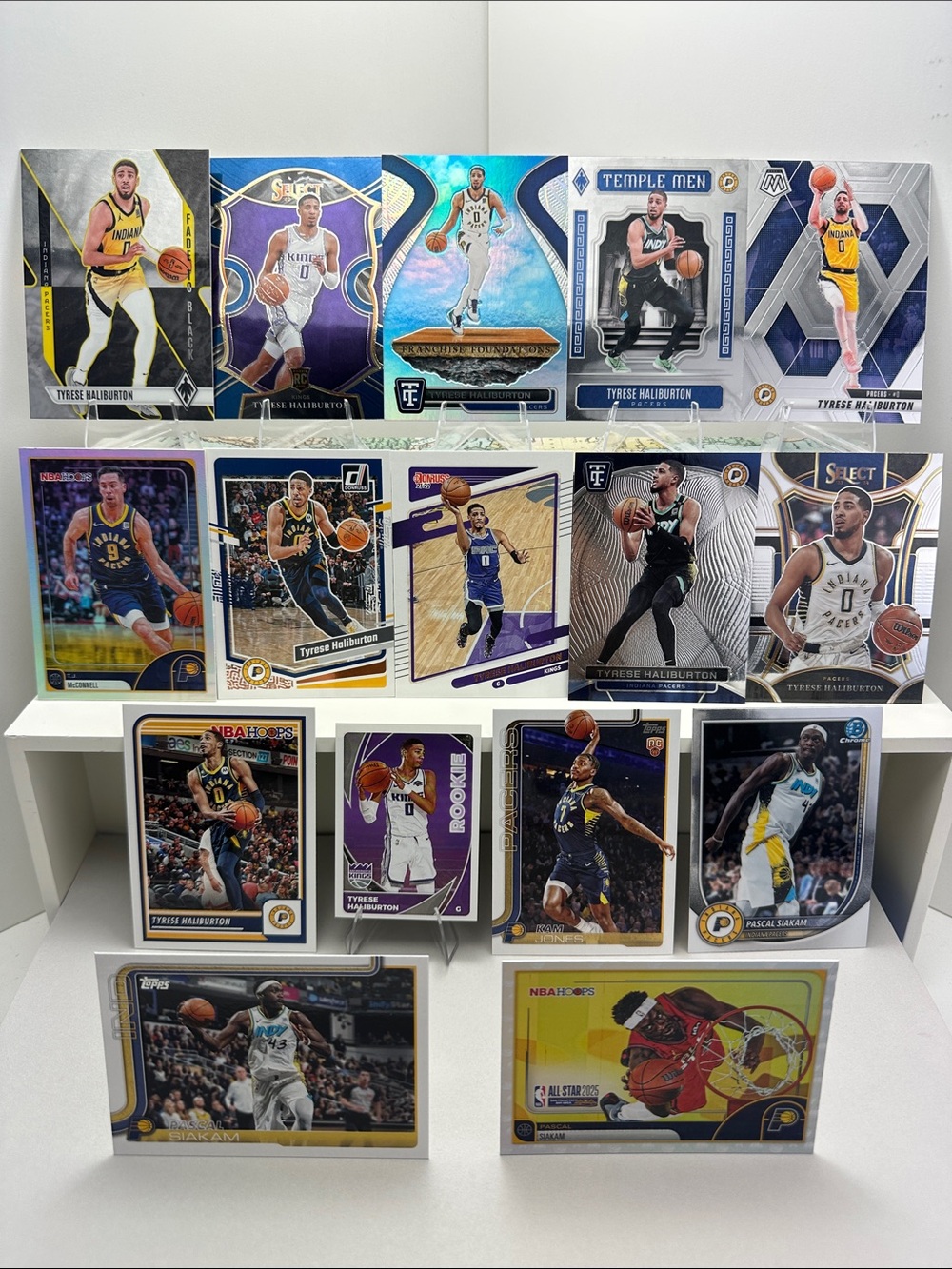 Tyrese Haliburton Rookie w/ Siakam/McConnell 26’ Topps Pacers lot of 15